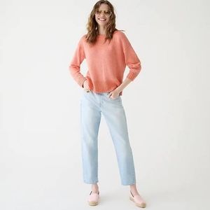 J. Crew Slouchy High Rise Boyfriend Jean with Relaxed Fit & Light Wash